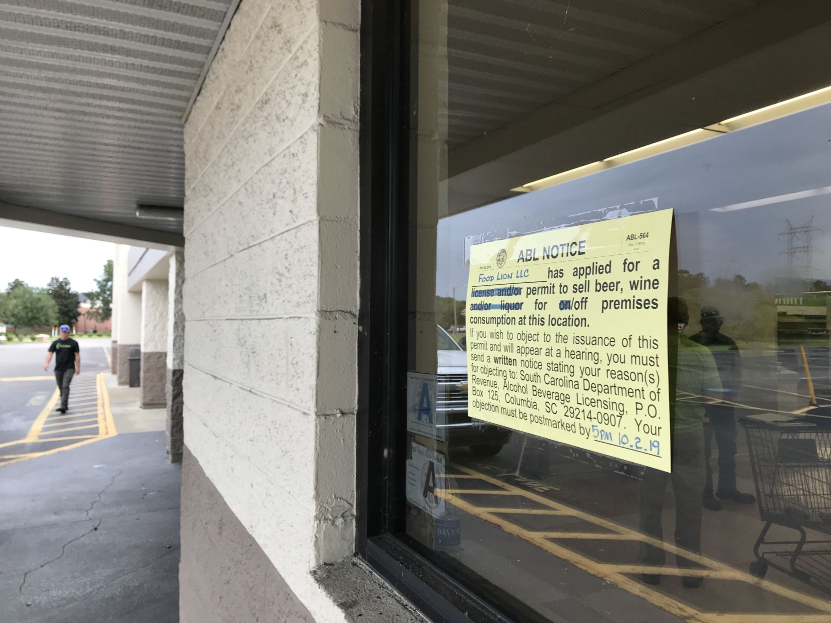 Food Lion alcohol permit at former Bi-LO